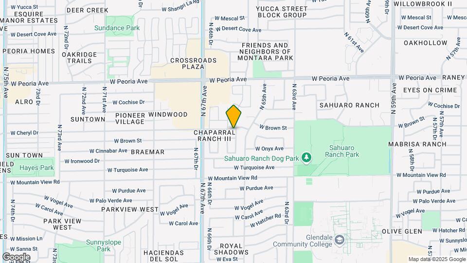 6523 W Brown St Map and Location Details