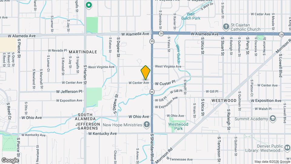 5283 W Center Ave Map and Location Details