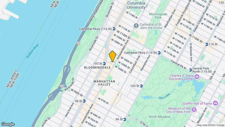 205 W 104th St Map and Location Details