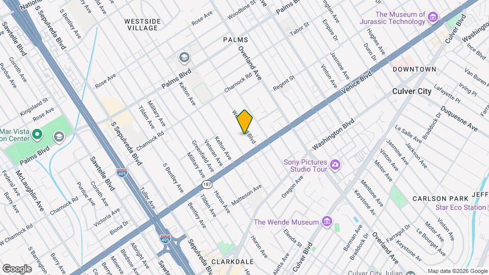 3747 1/2 Westwood Blvd, Unit 3747 1/2 Map and Location Details