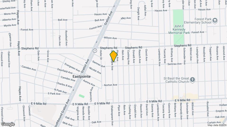 23720 Shakespeare Ave Map and Location Details