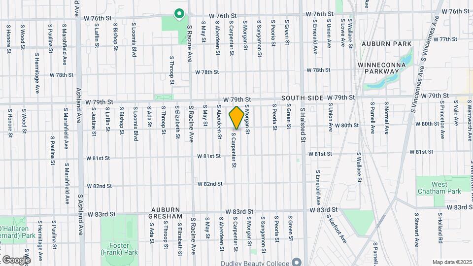 8007 S Carpenter St Map and Location Details