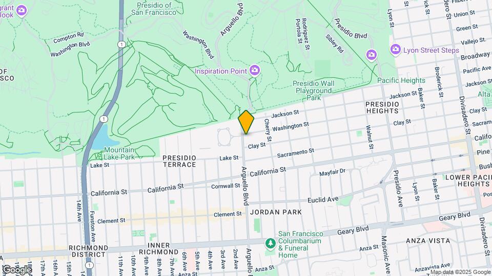 112 Arguello Blvd Map and Location Details