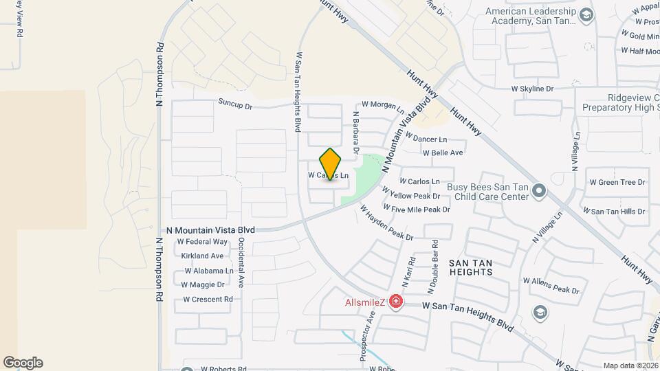 3756 W Yellow Peak Dr Mapa y Detalles de la Ubicación