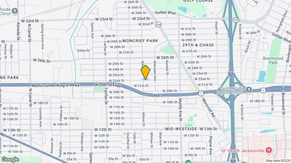 1522 W 22nd St Map and Location Details