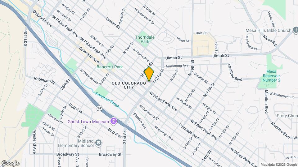 2107 W Kiowa St Map and Location Details