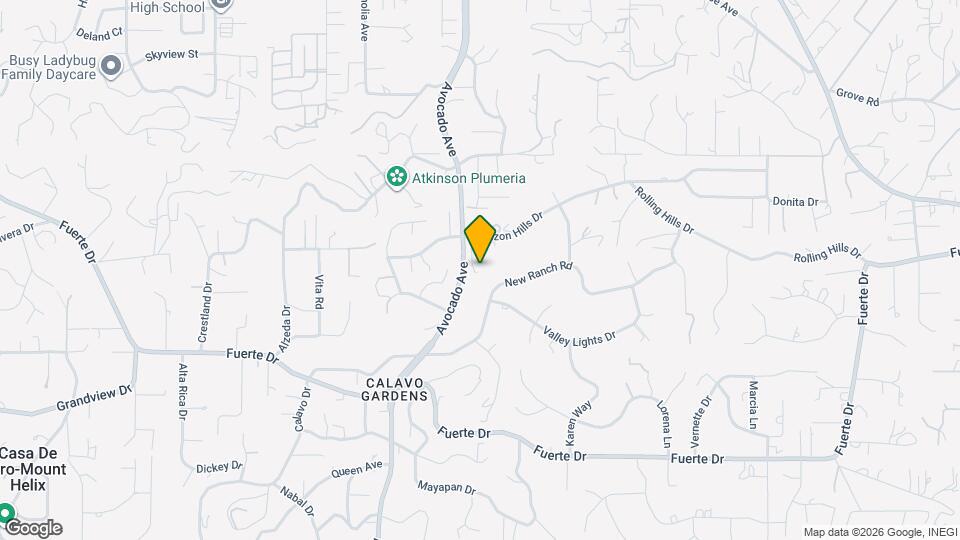 1863 Avocado Ave Map and Location Details