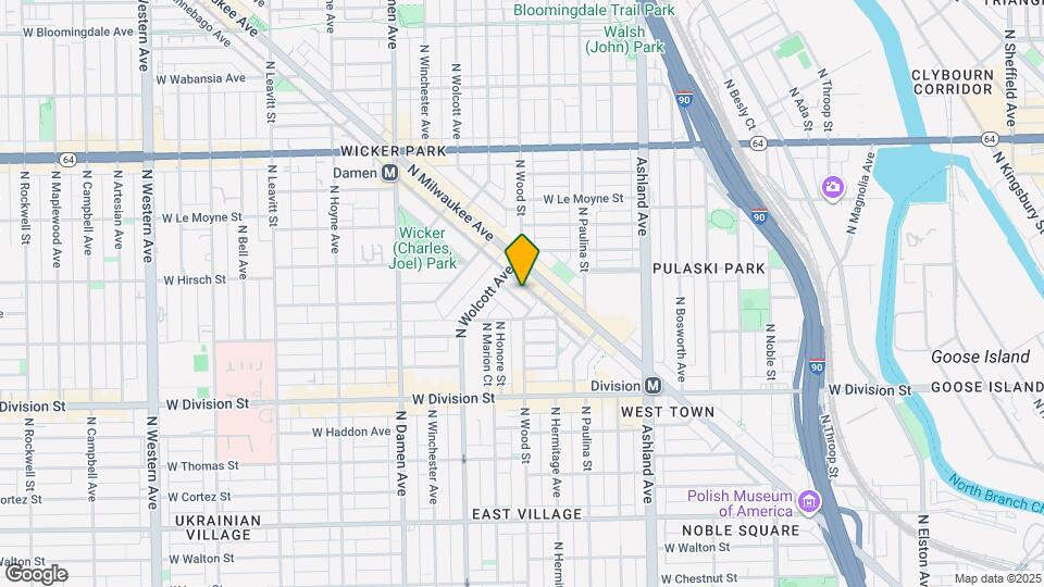 1317 N Wicker Park Ave Map and Location Details