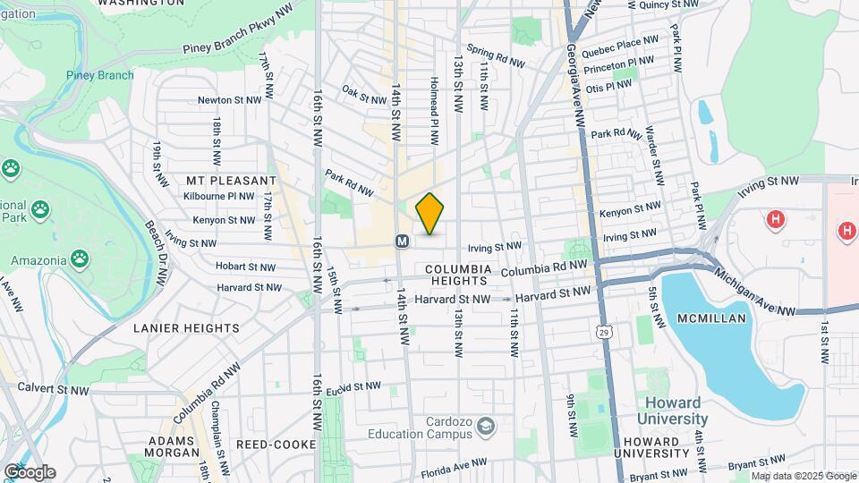 1339 Irving Street NW Apt C Mapa y Detalles de la Ubicación