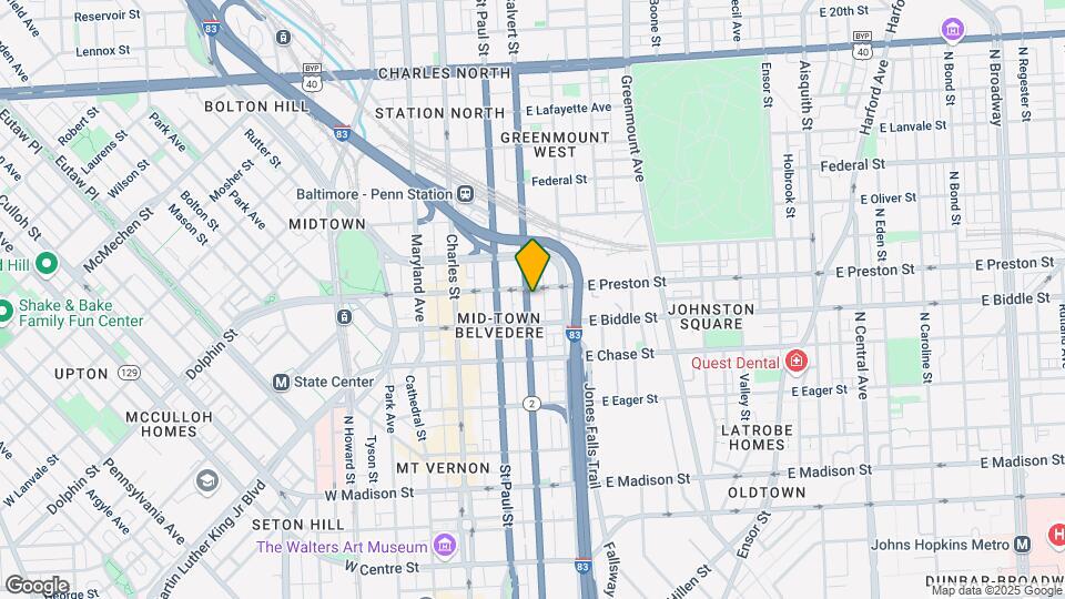 1223 N Calvert St Map and Location Details