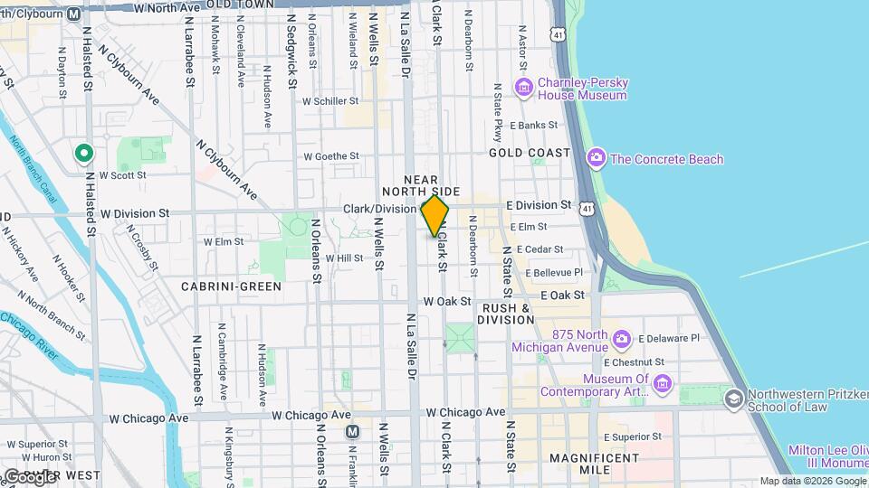 1122 N Clark St, Unit 3902 Map and Location Details