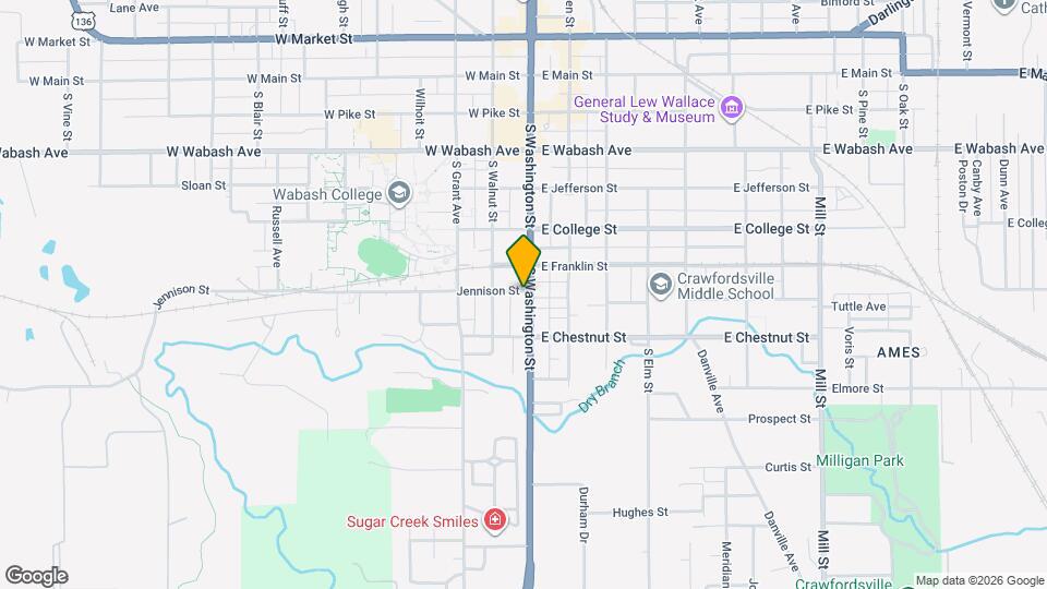 615 S Washington St Map and Location Details