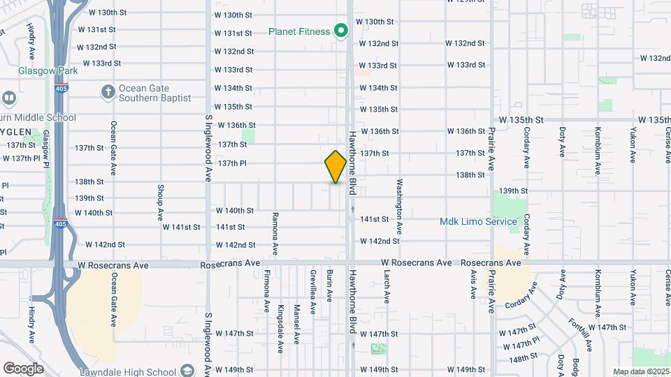 13808 Hawthorne Way Map and Location Details