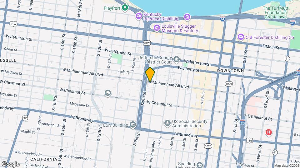 850 W Muhammad Ali Blvd Map and Location Details