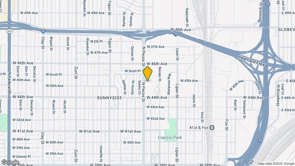 4490 Pecos St Map and Location Details