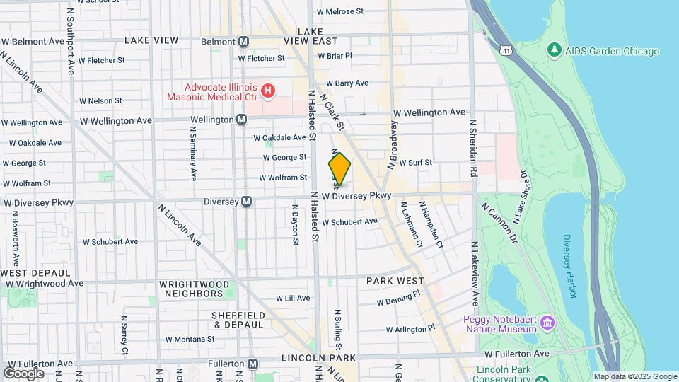 722 W Diversey Pkwy Map and Location Details