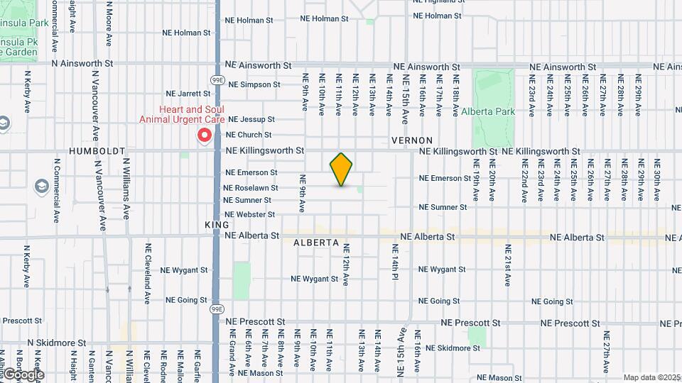1124 NE Roselawn St Map and Location Details
