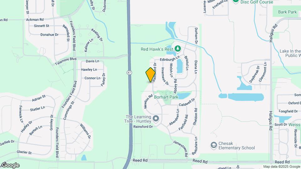 9555 Rainsford Dr Map and Location Details