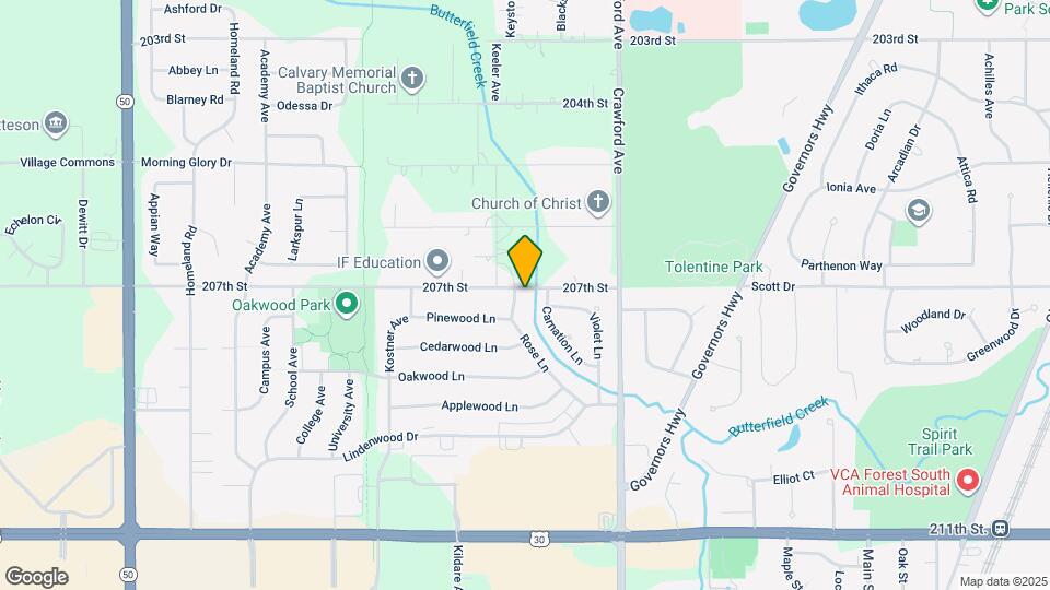 707 Rose Ln Map and Location Details