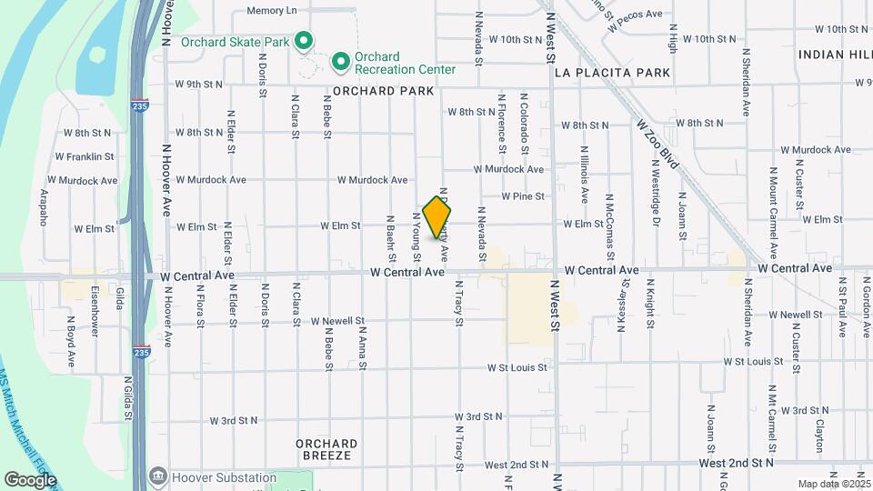 713 N Dougherty Ave Map and Location Details