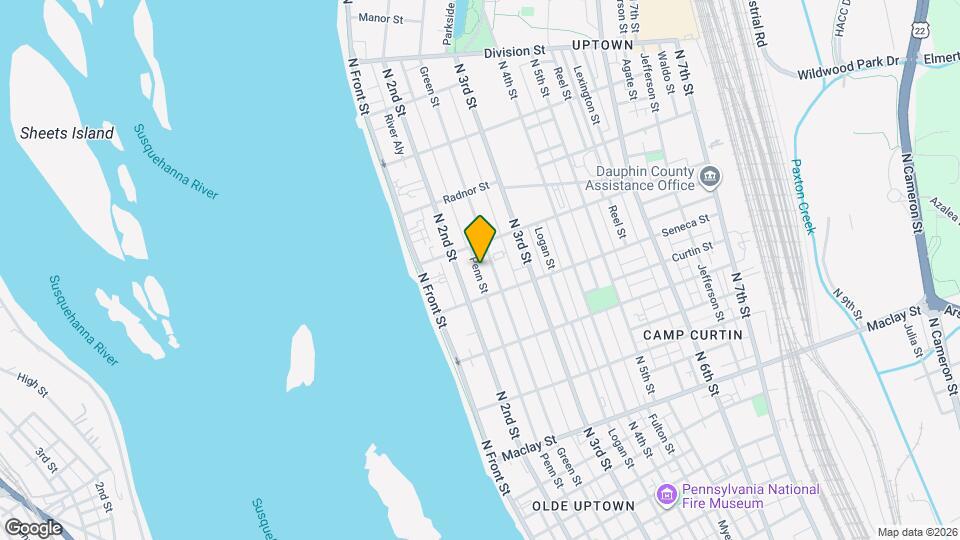 2427 Penn St Map and Location Details