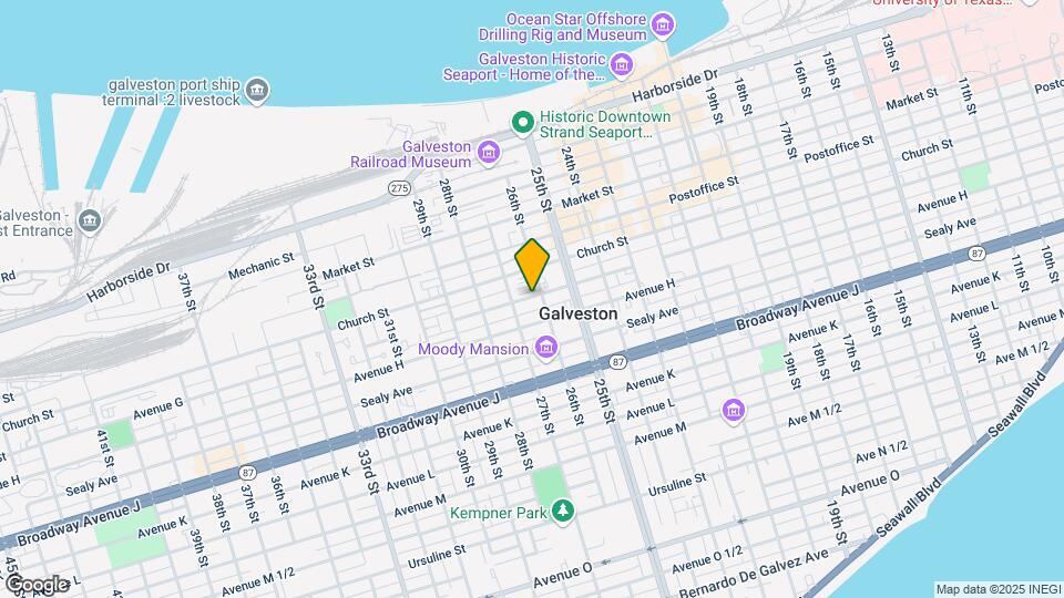 2625 Avenue H, Unit 2625 Ball Street - Alley Map and Location Details