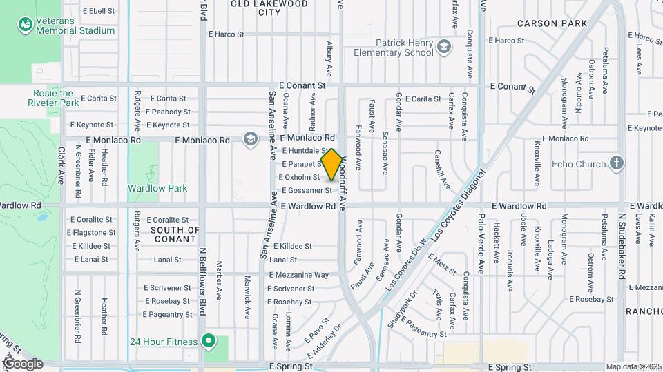 5849 E Gossamer St Map and Location Details