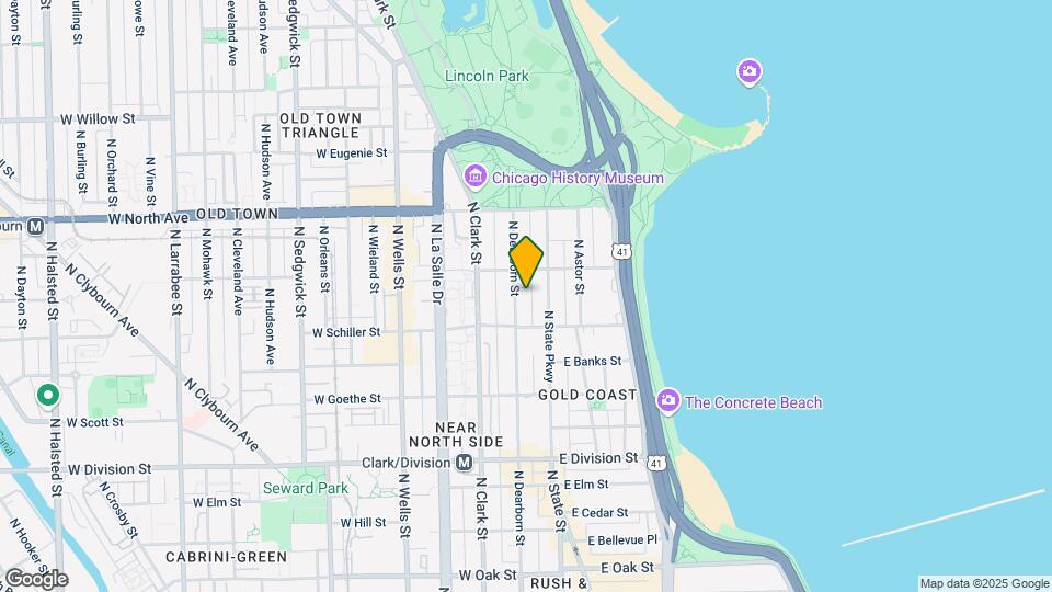 1433 N Dearborn St Map and Location Details