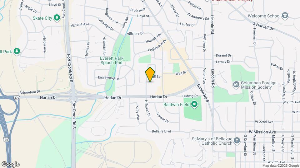 1725 Hillcrest Dr Map and Location Details