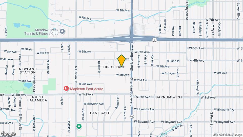 5340 W 3rd Pl Map and Location Details
