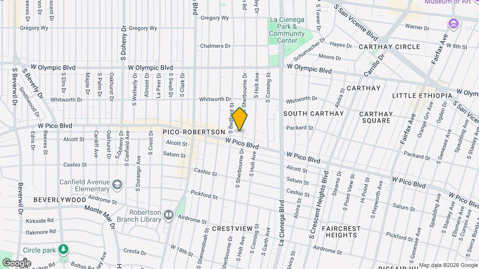 1237 S Sherbourne Dr Map and Location Details