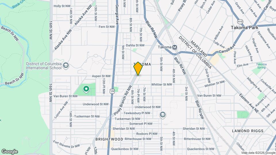 6729 Piney Branch Rd NW Map and Location Details