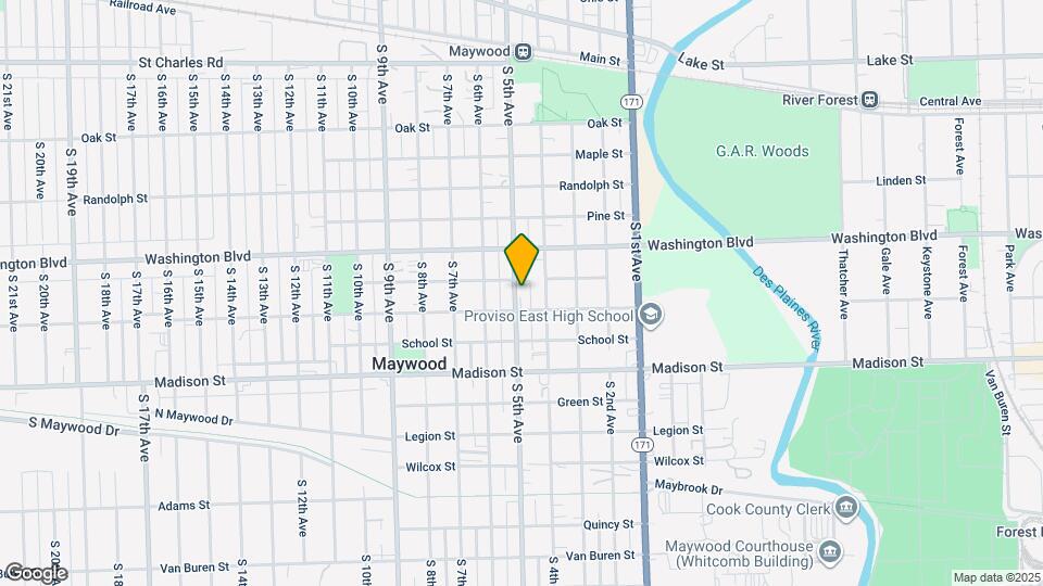 414 W Walnut St Map and Location Details