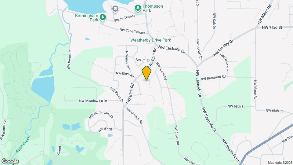 6914 NW Pleasant View Ct Map and Location Details