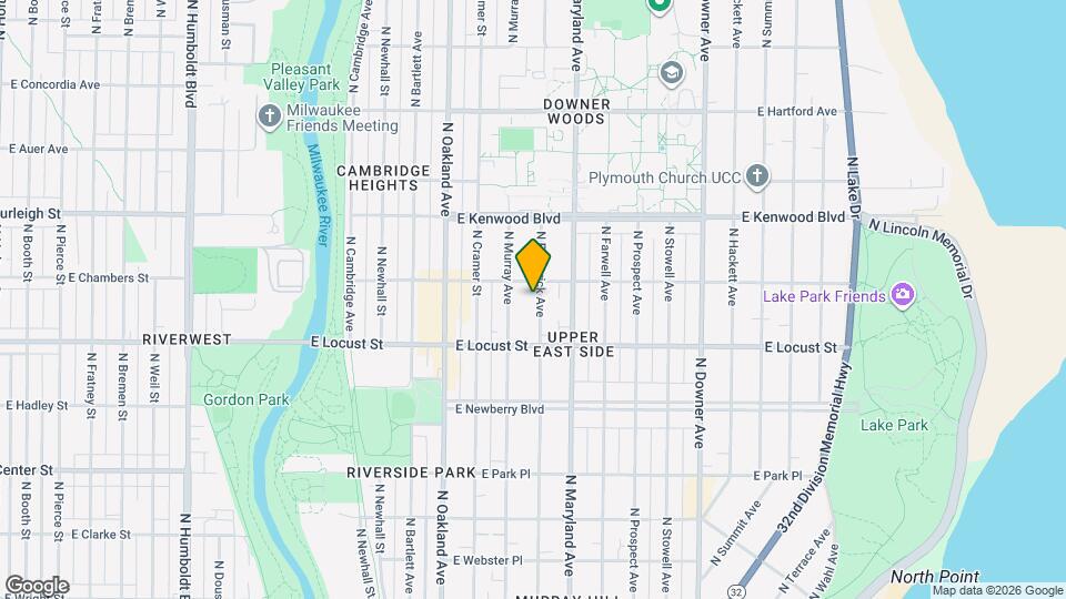 2957 N Frederick Ave, Unit lower flat Map and Location Details