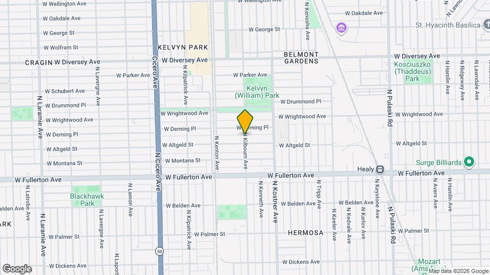 2515 N Kilbourn Ave, Unit 1R Map and Location Details