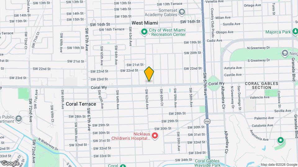6131 Coral Wy Map and Location Details
