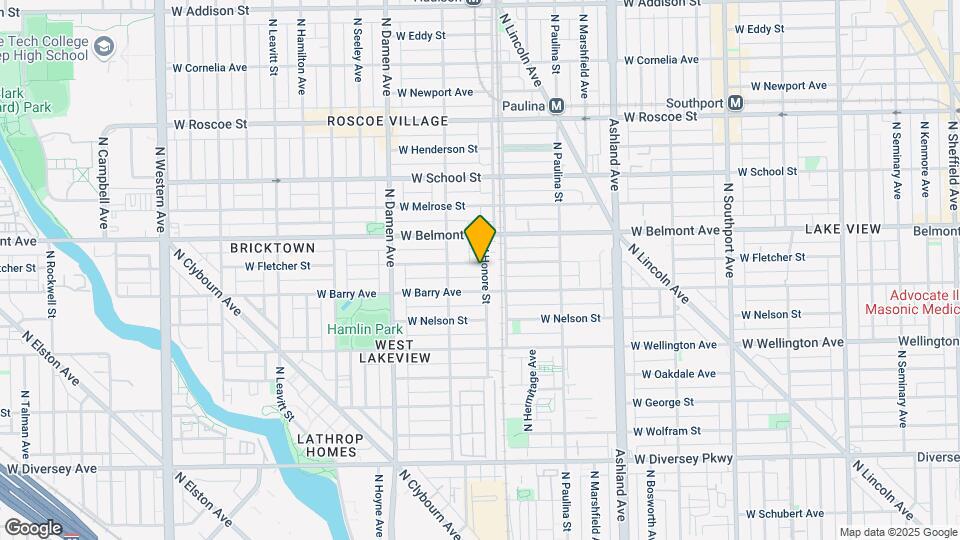 1821 W Fletcher St, Unit #G Mapa y Detalles de la Ubicación