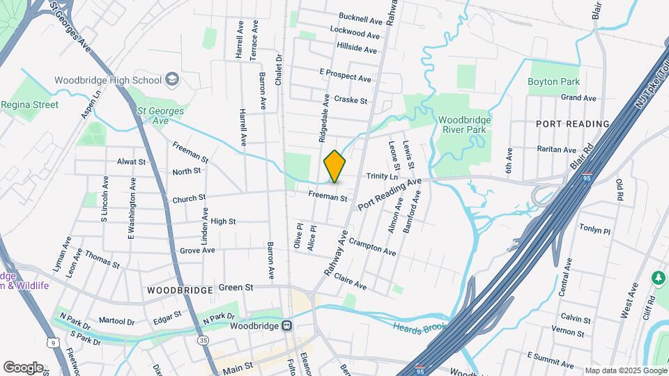 615 Ridgewood Ave Map and Location Details