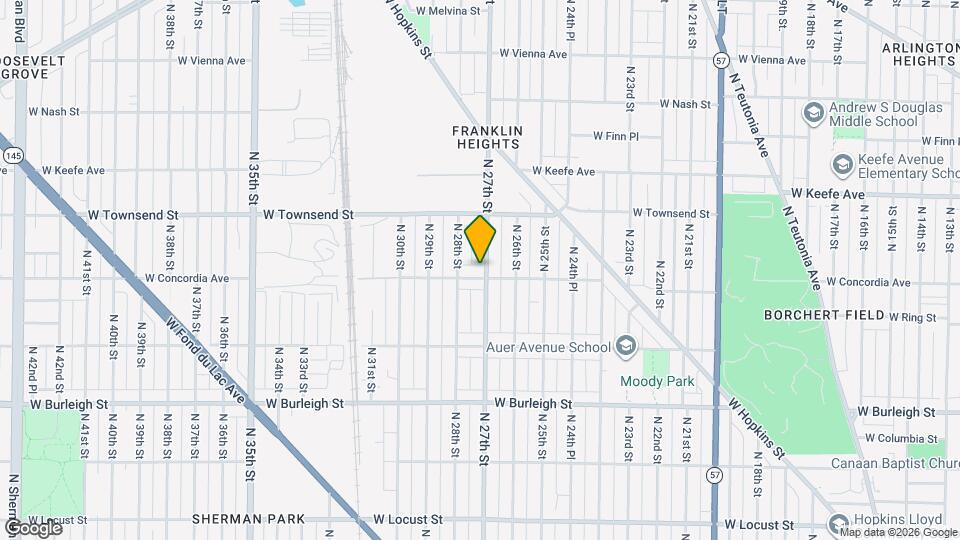 2704 W Concordia Ave Map and Location Details