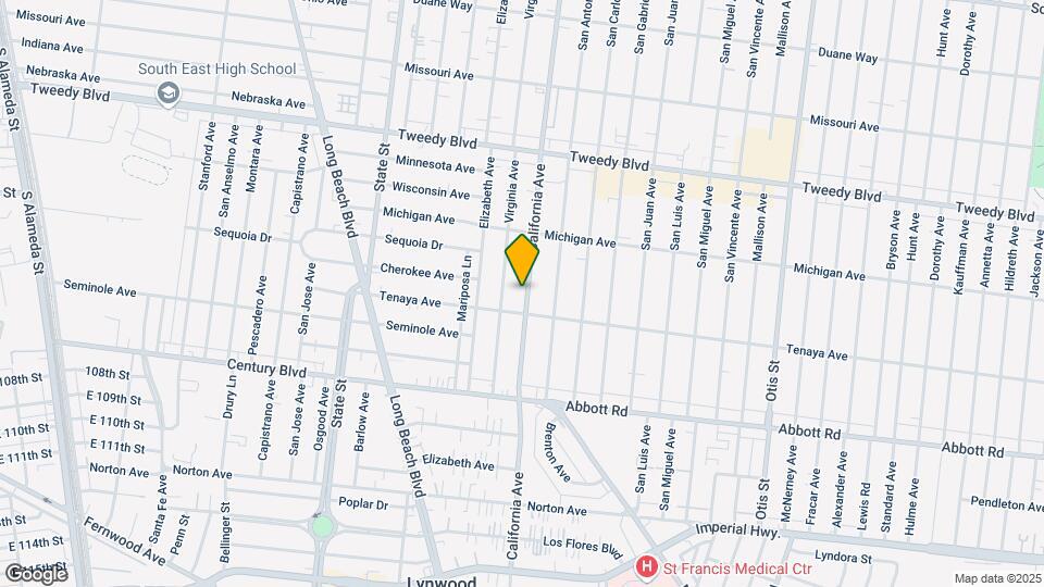 10339 California Ave Mapa y Detalles de la Ubicación