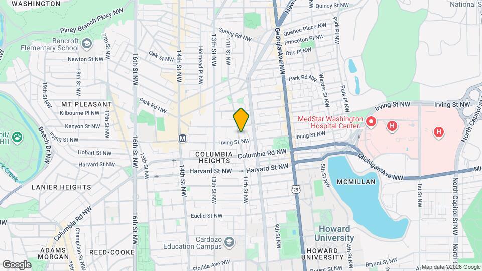 3111 11th St NW, Unit Basement Apartment Map and Location Details