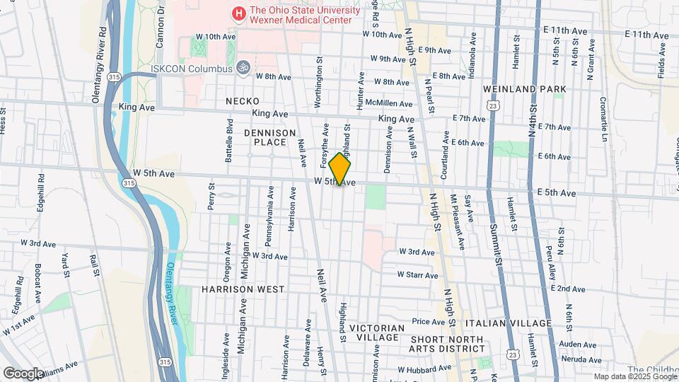 1235 Highland St, Unit C Map and Location Details