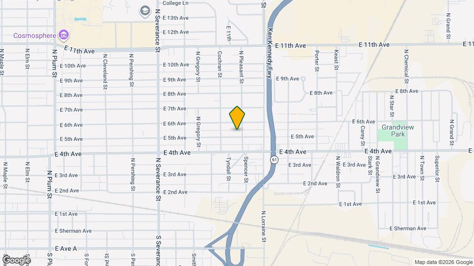 1224 E 5th Ave Map and Location Details