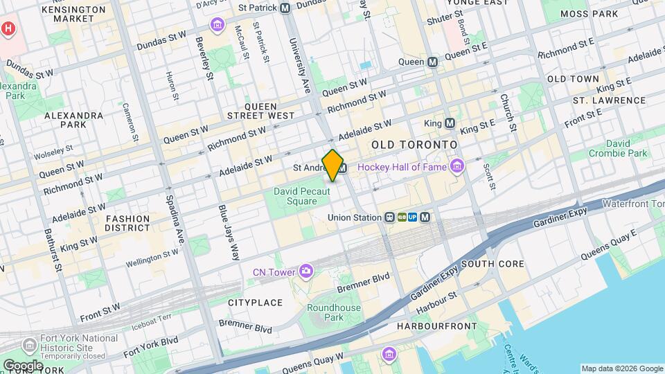 71 Simcoe St, Unit 2001 Map and Location Details