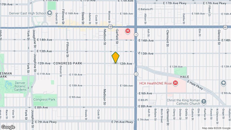 3630 E 12th Ave Mapa y Detalles de la Ubicación