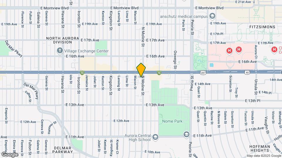 1439 Moline St Mapa y Detalles de la Ubicación