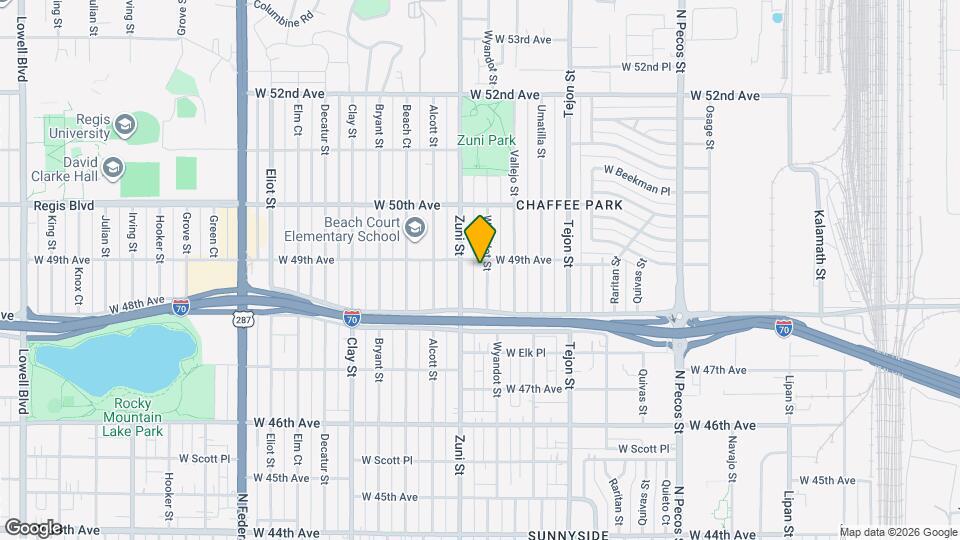 4885 Wyandot St Map and Location Details