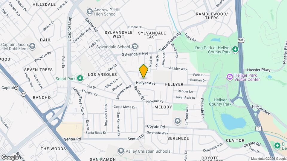 581 Hellyer Ave Map and Location Details