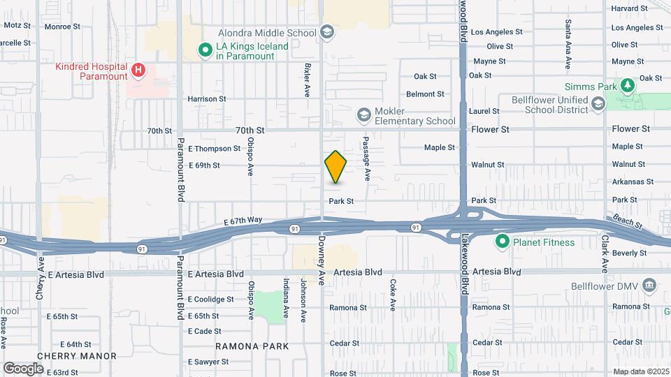 17042 Downey Ave Map and Location Details